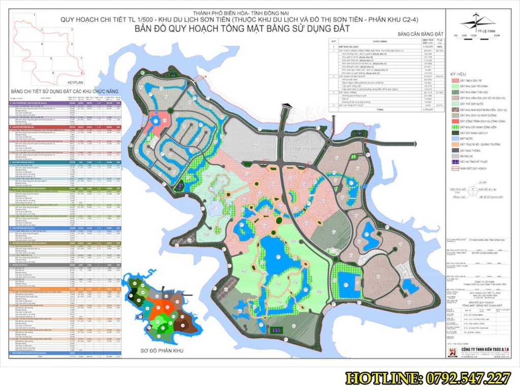 Bản đồ quy hoạch chi tiết Khu du lịch Sơn Tiên