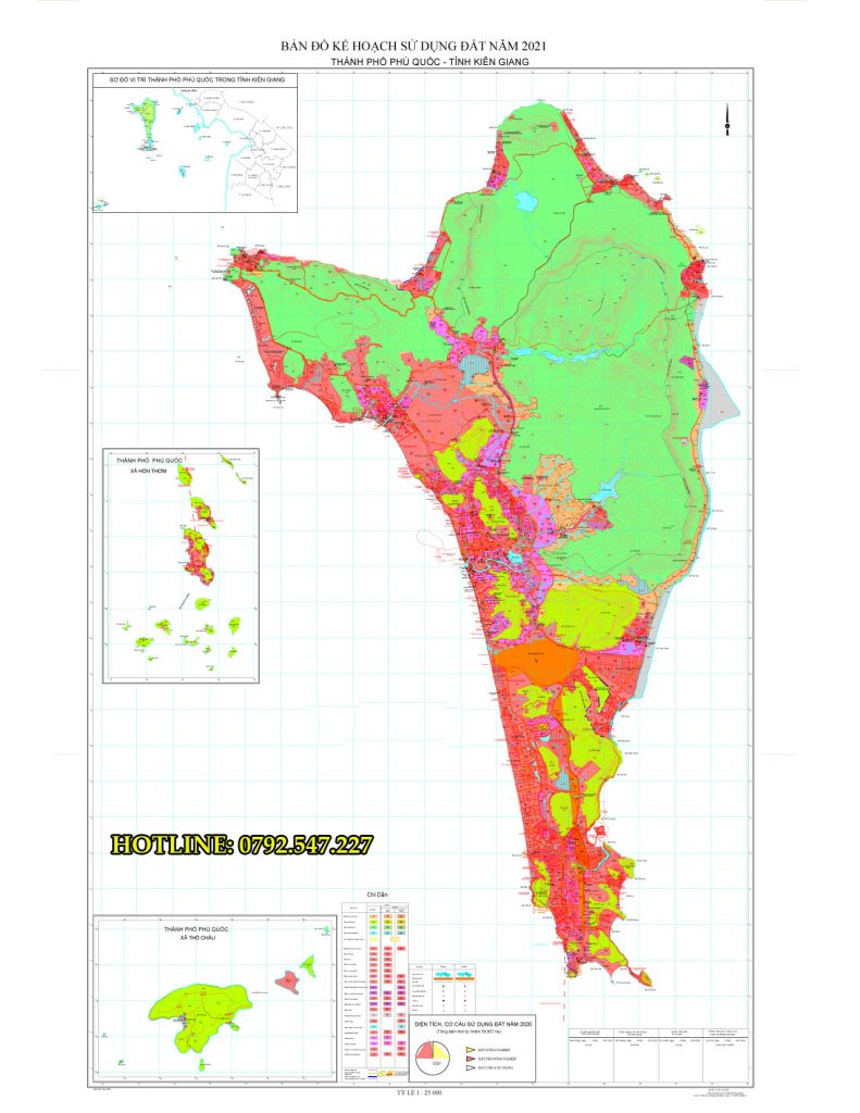 Bản đồ quy hoạch sử dụng đất tại Phú Quốc đến năm 2030