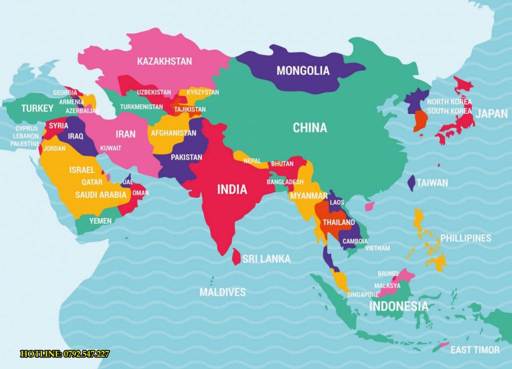 Bản đồ thế giới châu Á