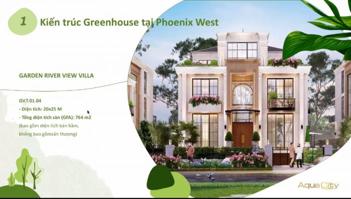 Mẫu biệt thự Greenhouse có diện tích 20x25m