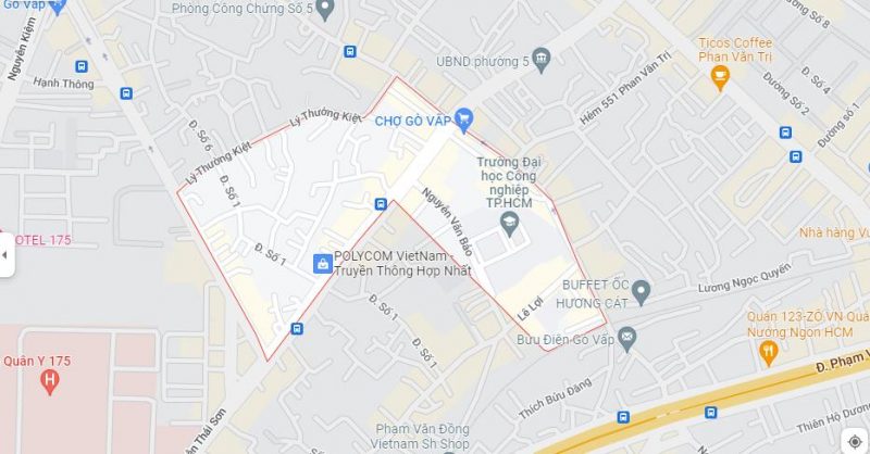 Vị trí phường 4 trên Googlemap