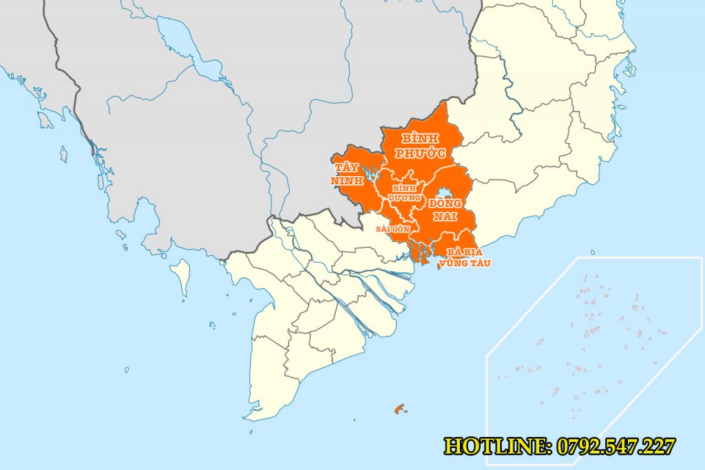 Bản đồ hành chính Đông Nam Bộ: Với bản đồ hành chính Đông Nam Bộ, bạn sẽ có cái nhìn chính xác về các tỉnh thành thuộc vùng Đông Nam Bộ và định vị vị trí của các trung tâm hành chính, các khu công nghiệp cụm kinh tế.